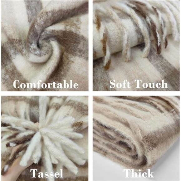 Scarfs for Women Warm Shawls and Wraps for Evening Dresses Soft Poncho - Picture 3 of 7